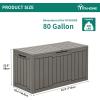 imageYITAHOME 120 Gallon Outdoor Storage Deck Box Large Resin Patio Storage for Outdoor Pillows Garden Tools and PoolSupplies Waterproof Lockable BlackTaupe