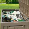 imageYITAHOME 120 Gallon Outdoor Storage Deck Box Large Resin Patio Storage for Outdoor Pillows Garden Tools and PoolSupplies Waterproof Lockable BlackTaupe
