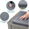 imageYITAHOME 120 Gallon Outdoor Storage Deck Box Large Resin Patio Storage for Outdoor Pillows Garden Tools and PoolSupplies Waterproof Lockable BlackTaupe