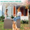 imageYITAHOME 120 Gallon Outdoor Storage Deck Box Large Resin Patio Storage for Outdoor Pillows Garden Tools and PoolSupplies Waterproof Lockable BlackTaupe