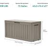 imageYITAHOME 120 Gallon Outdoor Storage Deck Box Large Resin Patio Storage for Outdoor Pillows Garden Tools and PoolSupplies Waterproof Lockable BlackTaupe