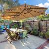 imageYITAHOME 13ft Patio Umbrella Outdoor Extra Large DoubleSided Market Table Umbrella for Pool Patio Furniture Patio Shade Claretred Not Base IncludedBeige