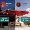 imageYITAHOME 13ft Patio Umbrella Outdoor Extra Large DoubleSided Market Table Umbrella for Pool Patio Furniture Patio Shade Claretred Not Base IncludedClaretred