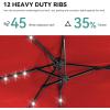 imageYITAHOME 13ft Patio Umbrella Outdoor Extra Large DoubleSided Market Table Umbrella for Pool Patio Furniture Patio Shade Claretred Not Base IncludedClaretred