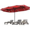 imageYITAHOME 13ft Patio Umbrella Outdoor Extra Large DoubleSided Market Table Umbrella for Pool Patio Furniture Patio Shade Claretred Not Base IncludedClaretred