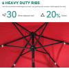 imageYITAHOME 13ft Patio Umbrella Outdoor Extra Large DoubleSided Market Table Umbrella for Pool Patio Furniture Patio Shade Claretred Not Base IncludedClaretred