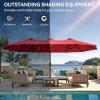 imageYITAHOME 13ft Patio Umbrella Outdoor Extra Large DoubleSided Market Table Umbrella for Pool Patio Furniture Patio Shade Claretred Not Base IncludedClaretred