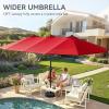 imageYITAHOME 13ft Patio Umbrella Outdoor Extra Large DoubleSided Market Table Umbrella for Pool Patio Furniture Patio Shade Claretred Not Base IncludedClaretred