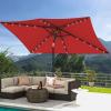 imageYITAHOME 13ft Patio Umbrella Outdoor Extra Large DoubleSided Market Table Umbrella for Pool Patio Furniture Patio Shade Claretred Not Base IncludedClaretred