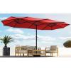 imageYITAHOME 13ft Patio Umbrella Outdoor Extra Large DoubleSided Market Table Umbrella for Pool Patio Furniture Patio Shade Claretred Not Base IncludedClaretred