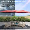 imageYITAHOME 13ft Patio Umbrella Outdoor Extra Large DoubleSided Market Table Umbrella for Pool Patio Furniture Patio Shade Claretred Not Base IncludedClaretred