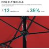 imageYITAHOME 13ft Patio Umbrella Outdoor Extra Large DoubleSided Market Table Umbrella for Pool Patio Furniture Patio Shade Claretred Not Base IncludedClaretred