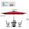 imageYITAHOME 13ft Patio Umbrella Outdoor Extra Large DoubleSided Market Table Umbrella for Pool Patio Furniture Patio Shade Claretred Not Base IncludedClaretred