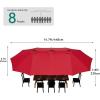 imageYITAHOME 13ft Patio Umbrella Outdoor Extra Large DoubleSided Market Table Umbrella for Pool Patio Furniture Patio Shade Claretred Not Base IncludedClaretred