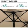 imageYITAHOME 13ft Patio Umbrella Outdoor Extra Large DoubleSided Market Table Umbrella for Pool Patio Furniture Patio Shade Claretred Not Base IncludedKhaki