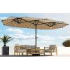 imageYITAHOME 13ft Patio Umbrella Outdoor Extra Large DoubleSided Market Table Umbrella for Pool Patio Furniture Patio Shade Claretred Not Base IncludedKhaki