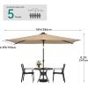 imageYITAHOME 13ft Patio Umbrella Outdoor Extra Large DoubleSided Market Table Umbrella for Pool Patio Furniture Patio Shade Claretred Not Base IncludedKhaki