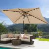 imageYITAHOME 13ft Patio Umbrella Outdoor Extra Large DoubleSided Market Table Umbrella for Pool Patio Furniture Patio Shade Claretred Not Base IncludedKhaki
