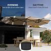 imageYITAHOME 13ft Patio Umbrella Outdoor Extra Large DoubleSided Market Table Umbrella for Pool Patio Furniture Patio Shade Claretred Not Base IncludedKhaki