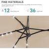 imageYITAHOME 13ft Patio Umbrella Outdoor Extra Large DoubleSided Market Table Umbrella for Pool Patio Furniture Patio Shade Claretred Not Base IncludedKhaki