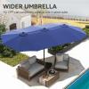 imageYITAHOME 13ft Patio Umbrella Outdoor Extra Large DoubleSided Market Table Umbrella for Pool Patio Furniture Patio Shade Claretred Not Base IncludedNavy Blue
