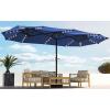 imageYITAHOME 13ft Patio Umbrella Outdoor Extra Large DoubleSided Market Table Umbrella for Pool Patio Furniture Patio Shade Claretred Not Base IncludedNavy Blue