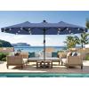 imageYITAHOME 13ft Patio Umbrella Outdoor Extra Large DoubleSided Market Table Umbrella for Pool Patio Furniture Patio Shade Claretred Not Base IncludedNavy Blue