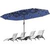 imageYITAHOME 13ft Patio Umbrella Outdoor Extra Large DoubleSided Market Table Umbrella for Pool Patio Furniture Patio Shade Claretred Not Base IncludedNavy Blue