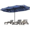 imageYITAHOME 13ft Patio Umbrella Outdoor Extra Large DoubleSided Market Table Umbrella for Pool Patio Furniture Patio Shade Claretred Not Base IncludedNavy Blue