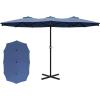 imageYITAHOME 13ft Patio Umbrella Outdoor Extra Large DoubleSided Market Table Umbrella for Pool Patio Furniture Patio Shade Navy Blue