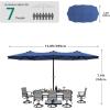 imageYITAHOME 13ft Patio Umbrella Outdoor Extra Large DoubleSided Market Table Umbrella for Pool Patio Furniture Patio Shade Navy Blue