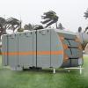 imageYITAHOME 1840FT RV Cover Travel Trailer Cover Super Thick Waterproof Windproof AntiUV RipStop Camper Cover Motorhome Covers with Tongue Jack Cover4 Tire Covers2 Long StrapsOrange Gray