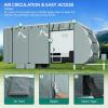 imageYITAHOME 1840FT RV Cover Travel Trailer Cover Super Thick Waterproof Windproof AntiUV RipStop Camper Cover Motorhome Covers with Tongue Jack Cover4 Tire Covers2 Long StrapsGrey