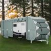 imageYITAHOME 1840FT RV Cover Travel Trailer Cover Super Thick Waterproof Windproof AntiUV RipStop Camper Cover Motorhome Covers with Tongue Jack Cover4 Tire Covers2 Long StrapsGrey