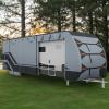 imageYITAHOME 1840FT RV Cover Travel Trailer Cover Super Thick Waterproof Windproof AntiUV RipStop Camper Cover Motorhome Covers with Tongue Jack Cover4 Tire Covers2 Long StrapsBlack Grey