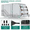imageYITAHOME 1840FT RV Cover Travel Trailer Cover Super Thick Waterproof Windproof AntiUV RipStop Camper Cover Motorhome Covers with Tongue Jack Cover4 Tire Covers2 Long StrapsBlack Grey