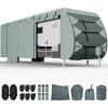 imageYITAHOME 1840FT RV Cover Travel Trailer Cover Super Thick Waterproof Windproof AntiUV RipStop Camper Cover Motorhome Covers with Tongue Jack Cover4 Tire Covers2 Long StrapsGrey