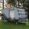 imageYITAHOME 1840FT RV Cover Travel Trailer Cover Super Thick Waterproof Windproof AntiUV RipStop Camper Cover Motorhome Covers with Tongue Jack Cover4 Tire Covers2 Long StrapsBlack Grey