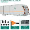 imageYITAHOME 1840FT RV Cover Travel Trailer Cover Super Thick Waterproof Windproof AntiUV RipStop Camper Cover Motorhome Covers with Tongue Jack Cover4 Tire Covers2 Long StrapsOrange Gray