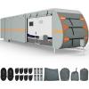 imageYITAHOME 1840FT RV Cover Travel Trailer Cover Super Thick Waterproof Windproof AntiUV RipStop Camper Cover Motorhome Covers with Tongue Jack Cover4 Tire Covers2 Long StrapsOrange Gray