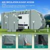imageYITAHOME 1840FT RV Cover Travel Trailer Cover Super Thick Waterproof Windproof AntiUV RipStop Camper Cover Motorhome Covers with Tongue Jack Cover4 Tire Covers2 Long StrapsGrey