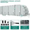imageYITAHOME 1840FT RV Cover Travel Trailer Cover Super Thick Waterproof Windproof AntiUV RipStop Camper Cover Motorhome Covers with Tongue Jack Cover4 Tire Covers2 Long StrapsGrey