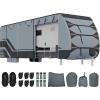 imageYITAHOME 1840FT RV Cover Travel Trailer Cover Super Thick Waterproof Windproof AntiUV RipStop Camper Cover Motorhome Covers with Tongue Jack Cover4 Tire Covers2 Long StrapsBlack Grey
