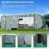 imageYITAHOME 1840FT RV Cover Travel Trailer Cover Super Thick Waterproof Windproof AntiUV RipStop Camper Cover Motorhome Covers with Tongue Jack Cover4 Tire Covers2 Long StrapsGrey