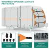 imageYITAHOME 2022FT Travel Trailer Cover RV Cover Camper Cover Super Thick Waterproof Windproof AntiUV RipStop Motorhome Covers with 2 Long Straps 4 Tire Covers Tongue Jack Cover
