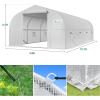 imageYITAHOME 20x10x65ft Greenhouse Large Heavy DutyOutdoor Greenhouses Walk in Tunnel Green House Portable Plant Gardening Upgraded Galvanized Steel Frame Ropes Zipper Doors 7 Crossbars Garden White