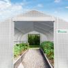 imageYITAHOME 20x10x65ft Greenhouse Large Heavy DutyOutdoor Greenhouses Walk in Tunnel Green House Portable Plant Gardening Upgraded Galvanized Steel Frame Ropes Zipper Doors 7 Crossbars Garden White