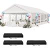 imageYITAHOME 20x20 ft Party Tent Heavy Duty Wedding Event Shelters Outdoor Upgraded Galvanized Canopy with Large White Roof Removable PVC Sidewalls ampamp 3 Storage BagsStraight