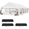 imageYITAHOME 20x20 ft Party Tent Heavy Duty Wedding Event Shelters Outdoor Upgraded Galvanized Canopy with Large White Roof Removable PVC Sidewalls ampamp 3 Storage BagsStraight