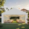imageYITAHOME 20x20 ft Party Tent Heavy Duty Wedding Event Shelters Outdoor Upgraded Galvanized Canopy with Large White Roof Removable PVC Sidewalls ampamp 3 Storage BagsRipple